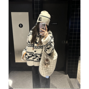 에스닉 무스탕 뽀글이 후디 자켓