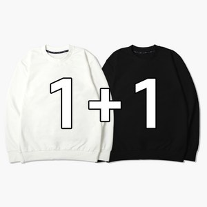 빌리언즈 남녀공용 맨투맨티셔츠 얇은 긴팔 기본 특양면 1+1 빅사이즈