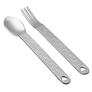 하트 각인 티스푼 티포크 세트 커트러리 디저트 과일 에스프레소 스푼 케이크 포크, 하트 각인 티포크, 1개