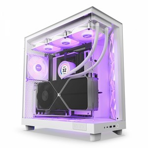 [NZXT] H6 Flow RGB [미들타워] [매트 화이트], NZXT H6 Flow RGB 화이트