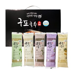 오색 구포국수 건강한 건면 소면 녹차 단호박 자색고구마 메밀 5P 선물세트, 1kg, 10세트