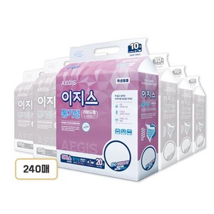 이지스 성인기저귀 통기성 라운드형 속기저귀 패드, 중형, 12개, 20매입