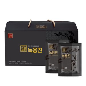 한국삼 프리미엄 데일리 녹용진 (50ml30포) + 한국삼 프리미엄 데일리 녹용진 (50ml30포), 60개, 1.5L