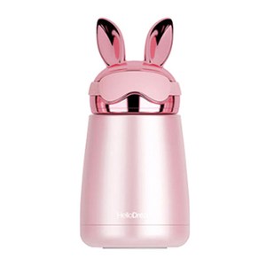 푸코 T24 래빗 파일럿 보온병, 핑크, 300ml, 1개