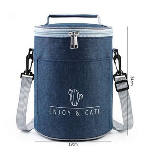 스테인리스 스틸 소재 USB 전기 보온 도시락 65 ℃ 일정한 음식 컨테이너 사무실 학생용, thermal bag-blue, 1개