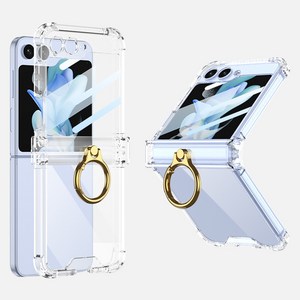 메타폰꾸 갤럭시 Z플립5 케이스 힌지보호 오뉴프레임 투명 컬러