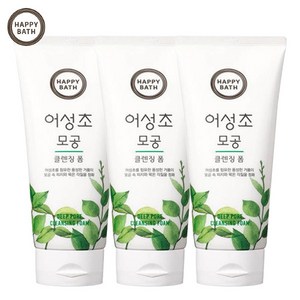 해피바스 어성초 모공 클렌징폼, 200g, 3개