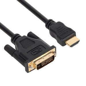 HDMI to DVI-D 컴퓨터 PC 노트북 듀얼 모니터 고해상도 연결선 1m/모니터 PC 노트북 연결선, 1m, 1개