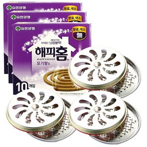 해피홈 모기향10입x3개+모기향 연소기3개 케이스 받침대 캠핑장모기약, 130g, 1개