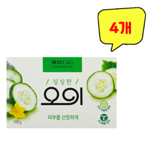 동산씨앤지 오이 비누, 100g, 4개