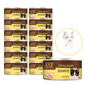 ANF 캔 고양이 간식 참치새우 95g, 24개