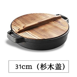 무쇠 주물 전골냄비 나베 스키야키 겸용 냄비 일본식 일본 주철, 1개
