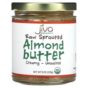 Jiva 오가닉s 지바 오가닉 무가공 발아 아몬드 버터 크리미 - 무염 228g, 1개