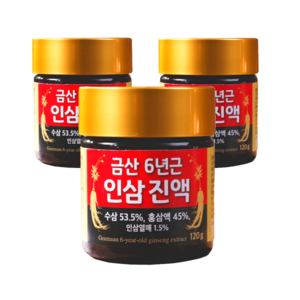 금산 6년근 인삼진액, 3개, 120g