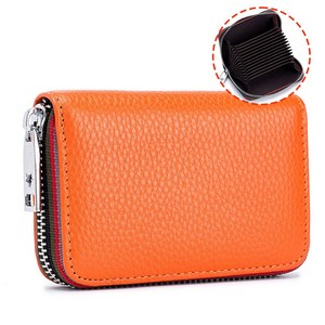 지아나 지퍼형 14개포캣수납 소가죽 동전 명함 카드지갑