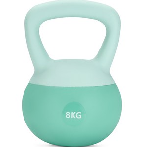 스포츠 말랑말랑 소프티 케틀벨 PVC 아령, 1개, 그린, 8kg