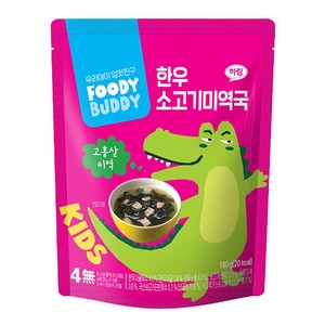 푸디버디 유아용 한우 소고기미역국, 180g, 3개