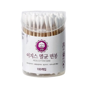 이지스 순면 멸균면봉 100개입 (원형), 1개