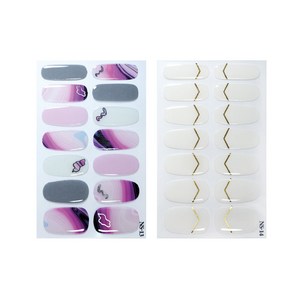 티파니 젤네일 2개 1셋트 LED 램프 없이 사용하는 젤네일 스티커 60여종 디자인., 1세트, 11 티파니#13