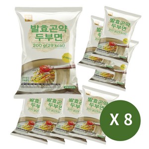 [밀면같은 식감의 냄새없고 고소한 저칼로리 저탄수화물] 발효곤약 두부면, 8개, 200g