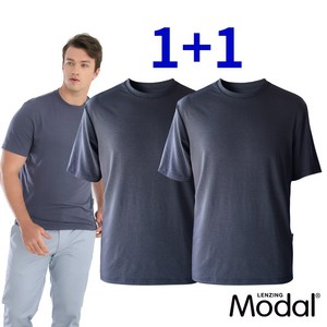 발렌티노크리스티 40수 모달 라운드 반팔티셔츠 1+1