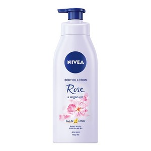 니베아 로즈 앤 아르간 바디 오일로션 로즈향, 400ml, 1개