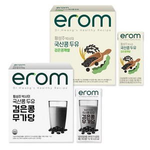 이롬 황성주 박사의 국산콩두유 검은콩깨쌀 / 검은콩무가당 (총2box), 32개, 190ml