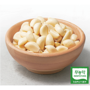 24년 무농약 깐마늘 알싸함이 가득한 친환경 깐마늘 (중/대) 1kg 3kg, (대) 1kg, 1개