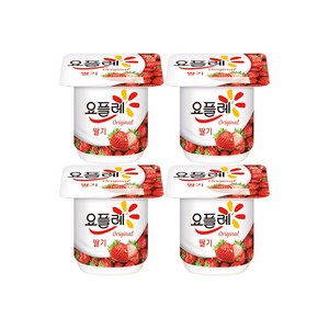 [메가마트]빙그레 요플레 오리지널 딸기 85g, 4개