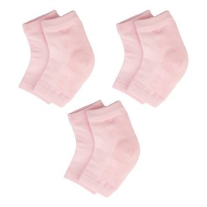 풋인솔 뒤꿈치 보호 양말 3세트, 1개, 라이트핑크