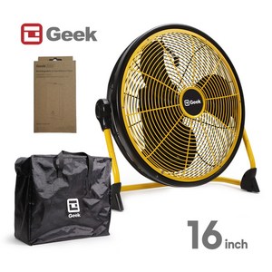 Geek 선풍기 서큘레이터 캠핑용 낚시용 야외용 써큘레이터 무선 캠핑용 휴대용 16인치, 본체+배터리 2개