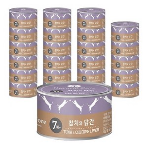 네츄럴코어 고양이 시니어캔, 참치 닭간, 95g, 24개