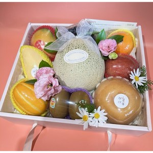[당도 최상급] 고급 과일선물세트 혼합 4.5kg 명절 부모님 상견례 어버이날 스승의날 + 고급보자기, 1개