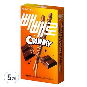 빼빼로 크런키, 39g, 5개