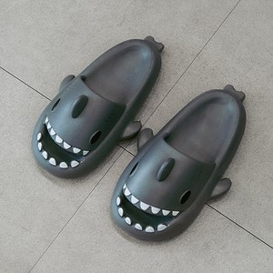 다매다매 층간소음 방지 상어 슬리퍼 4cm 키높이 캐릭터 쿠션 무타공 EVA 거실화