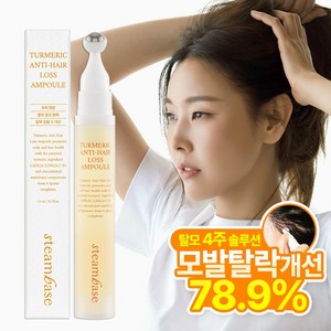 [공식] 스팀베이스 강황 쿨링 저자극 헤어 두피앰플 모발탈락수개선, 1개, 15ml