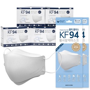 국산 블럭플러스 의약외품 식약청허가 KF94 마스크 50매 황사마스크, 화이트, 50개