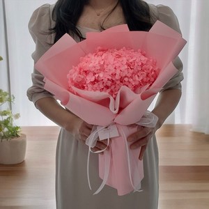 로젤리안 프리저브드 수국 꽃다발, 핑크