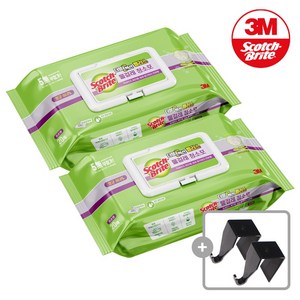 3M 스카치브라이트 물걸레 청소포 더블액션 표준형 20매 + 주방고리2P, 2개