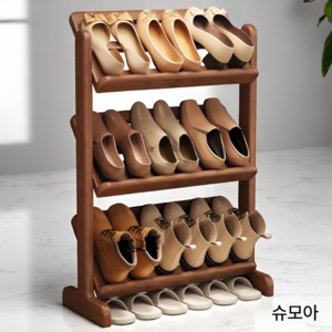 슈모아 슬림 신발장 현관 틈새 수납장 조립 쉬운 가구 폭좁은 정리대 원룸 얇은, 3단, 슈모아 모카우드 90cm