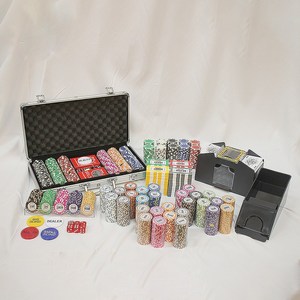 카지노칩 국제규격 마카오 포커칩 하드케이스 세트 100P 200P 300P 500P, 숫자칩 100P 투명 아크릴케이스세트