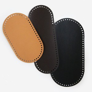 니뜨 타원형 인조가죽 가방바닥 니뜨손뜨개, 블랙