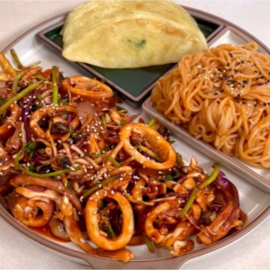 비비스 오징어 무침회 납작만두 소스 세트 밀키트, 1개, 1.49kg