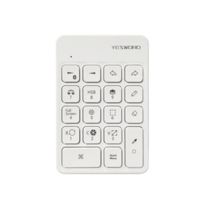 YesWod X-18 Poceate keypad keypad fo Poceate shotcuts keypad fo Poceate, White, Mico-USB