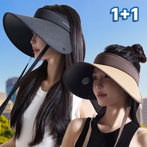 태르아 챙넓은 자외선차단 썬캡 1+1 여름 햇빛가리개 모자