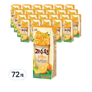 남양과수원 오렌지 과일음료, 190ml, 72개