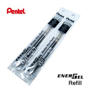 Pentel 펜텔 에너겔 리필심 0.5 (LRN5) / 0.7 (LR7), 리필-0.5mm(적색)