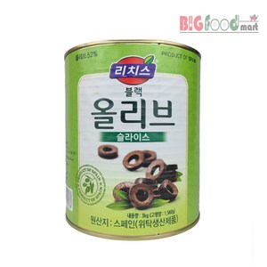 동서 리치스 슬라이스 블랙 올리브, 3kg, 1개