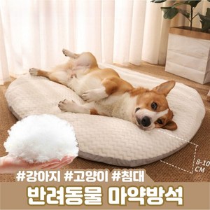 강아지마약방석 고양이 쿠션 극세사방석 베개 강아지침대