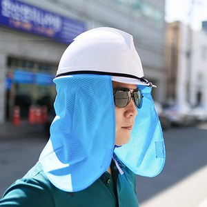 국산 작업 안전모 모자 그늘막 햇빛가리개 극세사수건, 1개